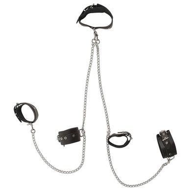 Bondage Gurtzeug mit Kragen und Manschetten