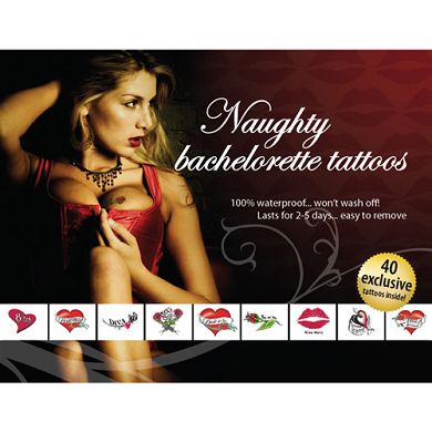 40er Tattoo Set - Naughty Bachalorette