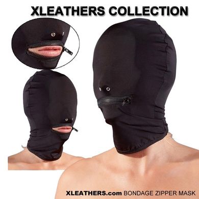 BONDAGE MASKE AUS SPANDEX MIT MUNDZIPPER