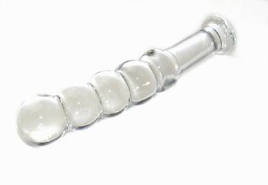 Glas Dildo mit leichter Krümmung ca. 17 cm