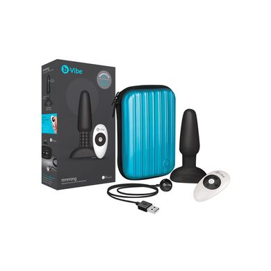 15 x 4 cm b-Vibe Rimming Vibro-Plug mit Rotation black