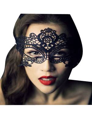 Schwarze Maske aus Spitze
