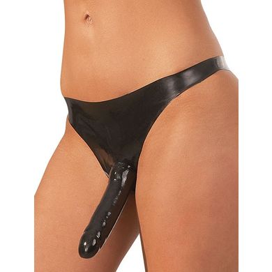 Latex-Penisslip mit Analdildo, schwarz