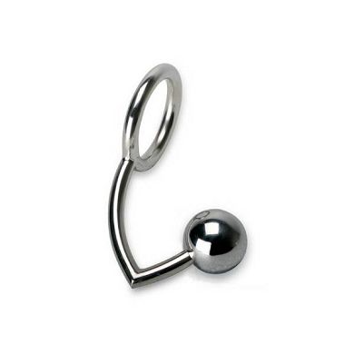 Penis Cockring 4.5cm mit 3cm Plug Anal Kugel Metall Butt Plug
