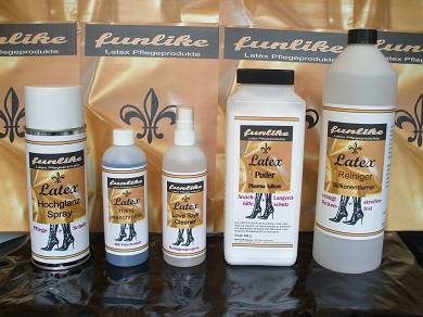 Latexpflege Set und Reinigungs Set 5 Teile 