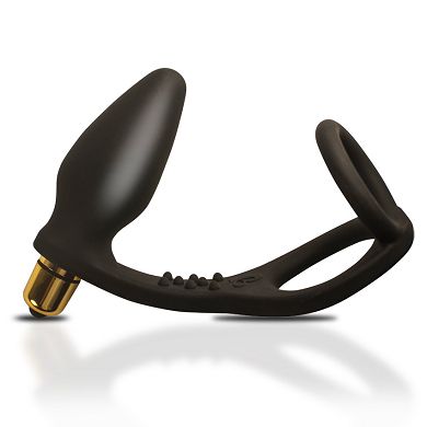 7 Speed Ro-Zen - Silikon Vibro Analplug mit Penis/Hodenring
