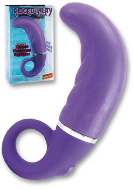 20 x 3,8 cm Vibrator Ridged Inlay purple