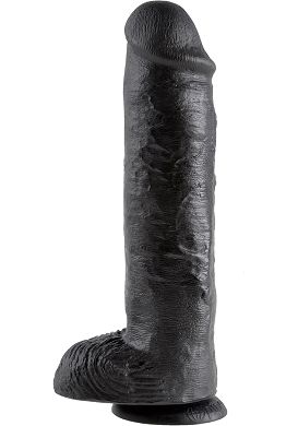 28 x 6,5 cm Dildo King Cock 11 Inch with balls black