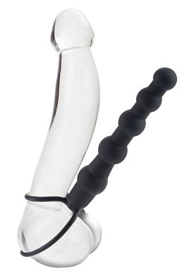14,5 x 2,5 cm Beaded Dual Penetrator black