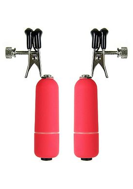 OUCH Nippelklemmen mit Vibration red
