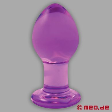 Buttplug aus Glas - Crystal Purple