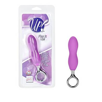 Flex it Up! Biegsamer Silikon-Dildo mit Designer-Ziehring - Violett