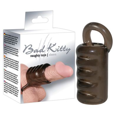 You2Toys BAD KITTY Penis-Sleeve mit Hodenring smoke