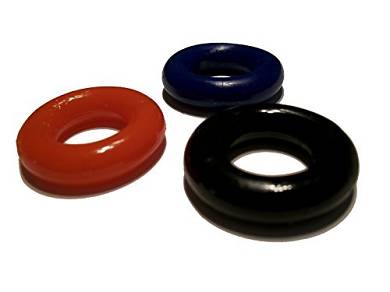 3-W-Hohenlimburg. 1228. 3fach extrastark Cockrings. 3 bunte dicke Penisringe Set. Penis Ri