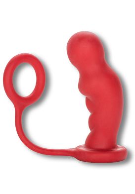 12 x 4 cm Colt Commander - Plug + Cockring red