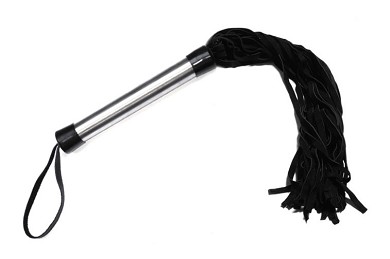 Leder Flogger MASSIVE mit Edelstahlgriff