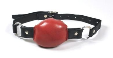 Ballknebel & Mundknebel rot aus Leder