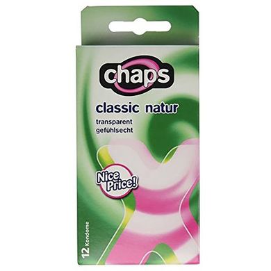 Chaps classic natur 12 Kondome sind transparente Kondome mit Reservoir und Gleitbeschichtu