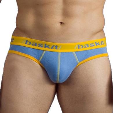 baskit Contrasts Jock Brief Underwear Riviera Blue/Yellow