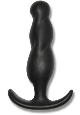 12 x 3,2 cm Smiling butt plug tripple 100% Silikon schwarz