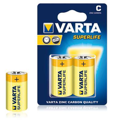 8x Varta SuperLife Baby C MN1400 R14 LR14 1,5V Zink-Kohle Batterien Typ 2014