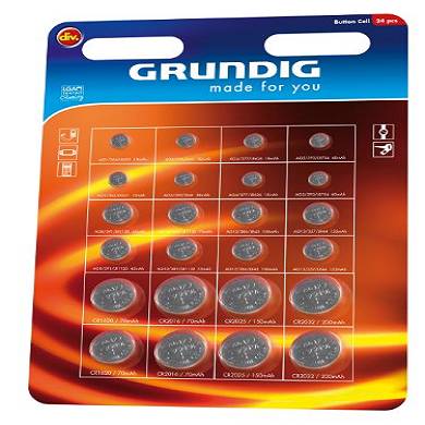 Grundig Knopfzellen-Batterie (24-er Pack)