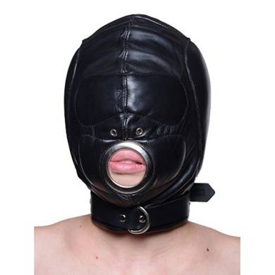Leder gepolsterte Haube mit Mundloch