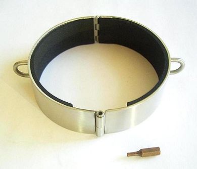 Edelstahl Halsfessel mit Schraubverschluss - 3 cm Breite