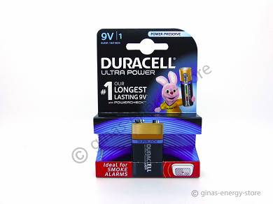 5 x Duracell Ultra Power Batterie 9Volt Blöcke Blockbatterien lose