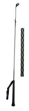 Reitgerte Gerte Springgerte Dressurgerte  mit Pinsel  75cm oliv