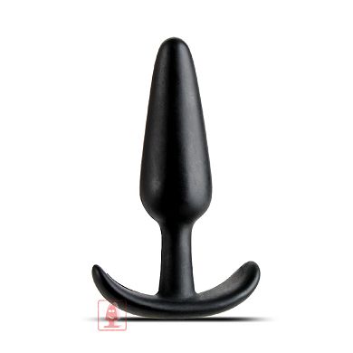Smiling Buttplug aus schwarzem Silikon