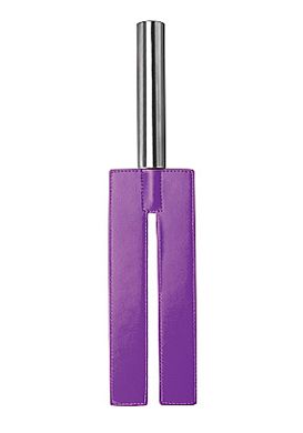 OUCH Lederpaddel SPLIT mit Metallgriff 35 cm purple