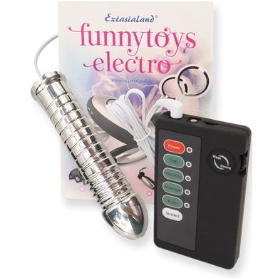  Elektro Analdildo Vaginaldildo Plug vaginal und anal mit Reizstromgert aus Stahl Butt P