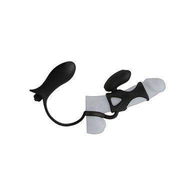 KINK by Doc Johnson - Caged 2 Vibrating Silicone Cock Cage with Ball Strap and Dual Bullet
