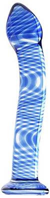 GlassIntimo Glasdildo TADAKO Dildo fantastisches blaues Farbspiel 18.5*3.5cm