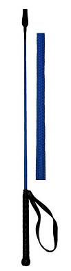 Reitgerte mit Klatsche in blau,75 cm