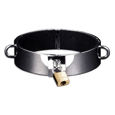 30mm Halsband mit Schlomund 2 D-Ringen