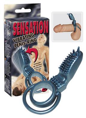 Penis/Hodenring mit Reiznoppen und Vibration