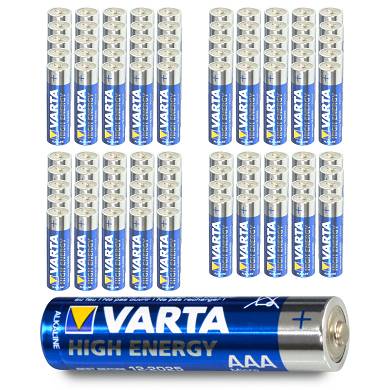 96x Varta AAA High Energy Micro LR03 Batterie - 1200mAh 1,5V Alkaline 96 Stück