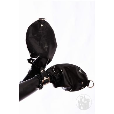 Latex Handschuhe mit D-Ringen und Schnallen