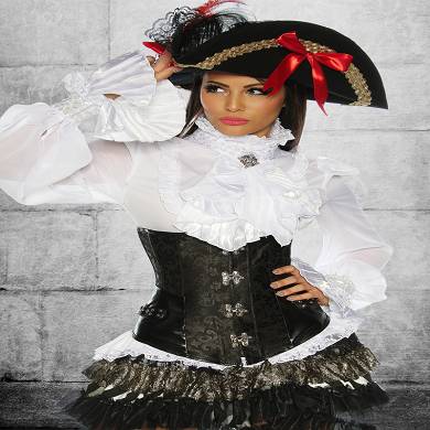 Steampunk-Piraten-Unterbrust-Corsage