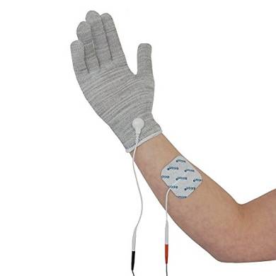 2 Reizstrom - Handschuhe. Für TENS - Gerät und Reizstromgerät mit 2mm-Steck