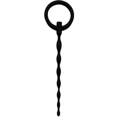 Sinner - Gerippter Dilator mit Ring Silikon schwarz