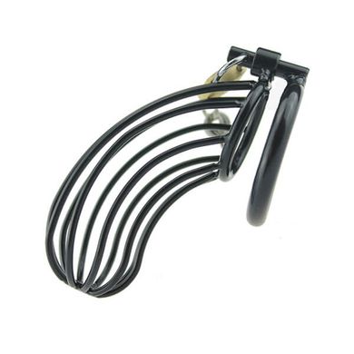 HardcoreDeLuxe Chastity Cage - Outlined - Stainless Steel 5 cm black