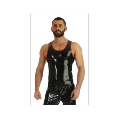 Latex Trgershirt mit farbigen Sumen