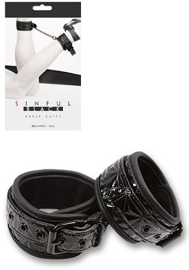 SINFUL Ankle Cuffs Fufesseln schwarz