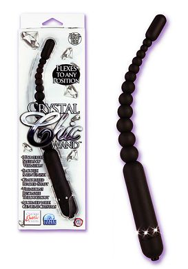 Crystal Chic Wand black - Vibro-Analkugelstab