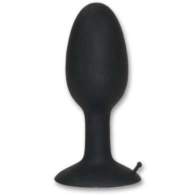 10 x 3,5 cm Rollerball Plug medium black Silikon