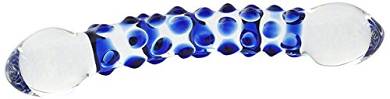 GlassIntimo Glasdildo KAZUMI mit intensiven Noppen Dildo 21*4cm