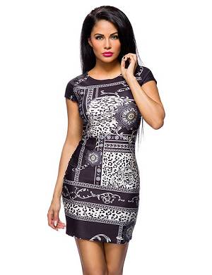Kleid schwarz/wei